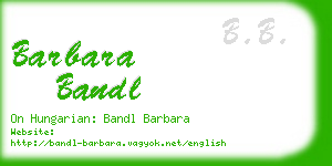 barbara bandl business card